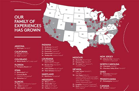 harrah's locations map.